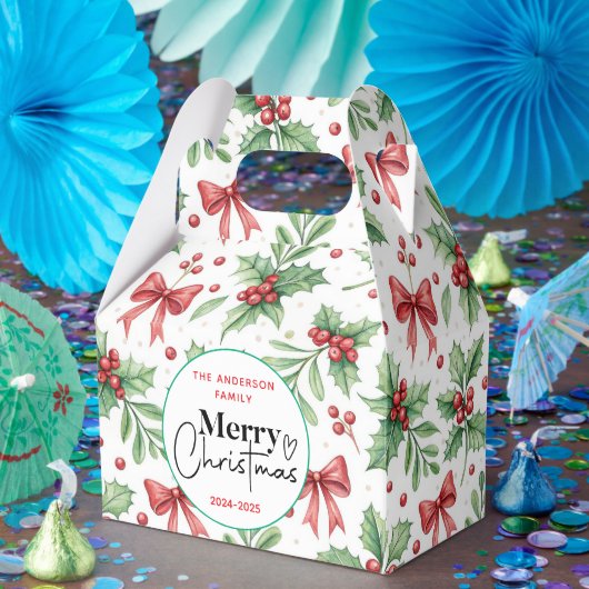 : Watercolor Green Grass - Festliches Weihnachtsfe Geschenkschachtel (Party)