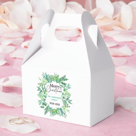 : Watercolor Green Grass - Festliches Weihnachtsfe Geschenkschachtel (Hochzeit)