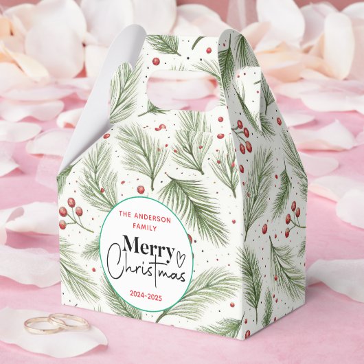 : Watercolor Green Grass - Festliches Weihnachtsfe Geschenkschachtel (Hochzeit)