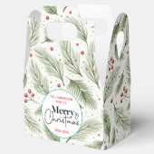 : Watercolor Green Grass - Festliches Weihnachtsfe Geschenkschachtel (Geöffnet)