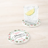 : Watercolor Green Grass - Festliches Weihnachtsfe Getränkeuntersetzer (Seite)