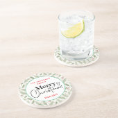 : Watercolor Green Grass - Festliches Weihnachtsfe Getränkeuntersetzer (Seite)