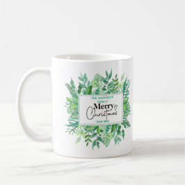 : Watercolor Green Grass - Festliches Weihnachtsfe Kaffeetasse