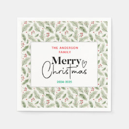 : Watercolor Green Grass - Festliches Weihnachtsfe Serviette