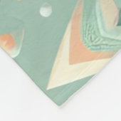 Watercolor Green Houses Christmas Motifs Holiday Fleecedecke (Ecke)