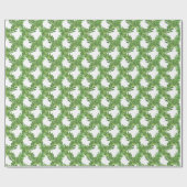 Watercolor Green Lattice Garland Geschenkpapier (Flach)