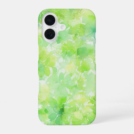Watercolor Green Leaf Botanical Phone Case iPhone 16 Hülle (Rückseite)