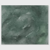 Watercolor Green Modernes Weihnachtsmuster Geschenkpapier (Flach)