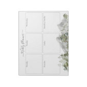 Watercolor Green Pine Forest Weekly Planner Notizblock (Rotiert)