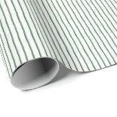Watercolor Green Stripe Geschenkpapier (Rolleneckpunkt)