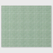 Watercolor Green & White Gingham Geschenkpapier (Flach)