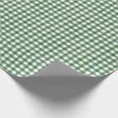 Watercolor Green & White Gingham Geschenkpapier (Ecke)