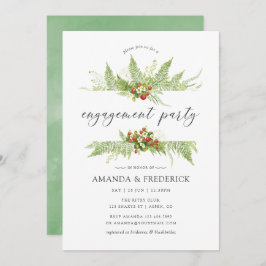 Watercolor Greenerity Engagement Party Einladung