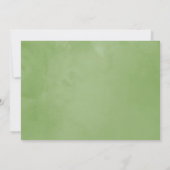 Watercolor Greenerity Foliage Wedding Save the Dat Date (Rückseite)