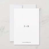 Watercolor Greenerity Gold Blätter Hochzeit RSVP C Karte (Rückseite)