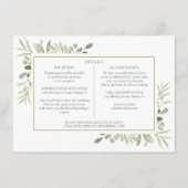 Watercolor Greenerity Hochzeitsinformationen Begleitkarte (Vorderseite)