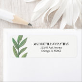 Watercolor Greenerity Wedding Address Label (Insitu)