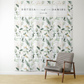 Watercolor Greenerity Wedding Foto Prop Hintergrun Wandteppich (Beispiel)