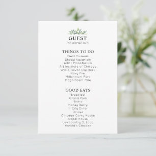 Watercolor Greenerity Wedding Guest Enclosure Card Begleitkarte