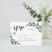 Watercolor Greenerity Wedding Postcard UAWG Postkarte (Stehend Vorderseite)