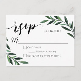 Watercolor Greenerity Wedding Postcard UAWG Postkarte