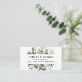 Watercolor Greenerity Wedding Registry Begleitkarte (Stehend Vorderseite)
