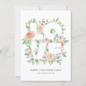 Watercolor Greenery and Roses Valentine's Day (Vorderseite)