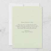 Watercolor Greenery and Roses Valentine's Day (Rückseite)