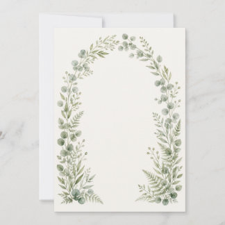 Watercolor Greenery Arch Wedding Invitation Einladung
