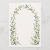 Watercolor Greenery Arch Wedding Program Programm (Rückseite)