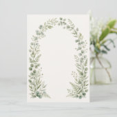 Watercolor Greenery Arch Wedding Program Programm (Stehend Vorderseite)
