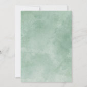 Watercolor Greenery Baby Chick Baby Shower Einladung (Rückseite)