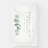 Watercolor Greenery Baby Shower Banner (Vertikal)
