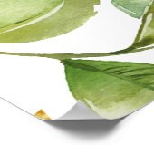 Watercolor Greenery Crystal Wedding Poster (Ecke)