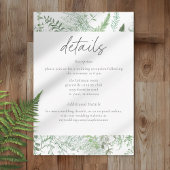 Watercolor Greenery Fern Rustic Wedding Begleitkarte