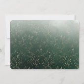 Watercolor Greenery Gold Baby Dusche Einladung (Rückseite)