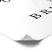 Watercolor Greenery Gold Brautparty Willkommen Poster (Ecke)