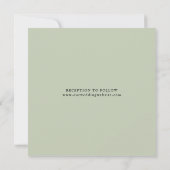 Watercolor Greenery Gold Hexagon Wedding Square Einladung (Rückseite)