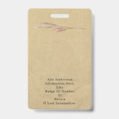 Watercolor Greenery Interieur Design Kraft Papier Ausweis (Back)