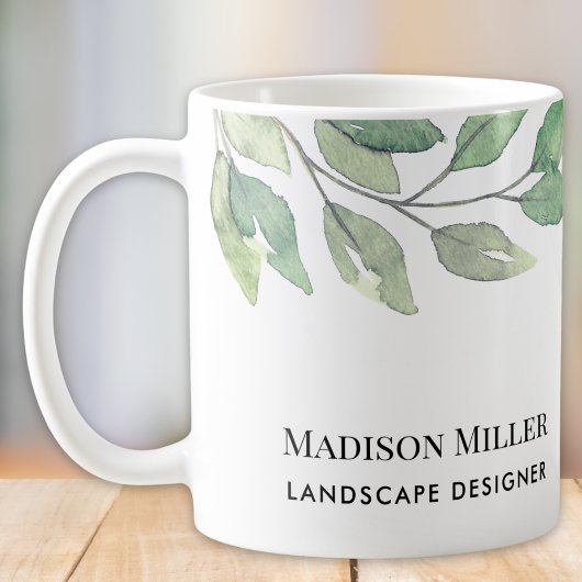 Watercolor Greenery Landscape Designer Kaffeetasse