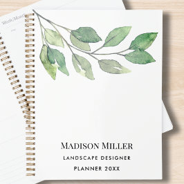 Watercolor Greenery Landscape Designer  Planer