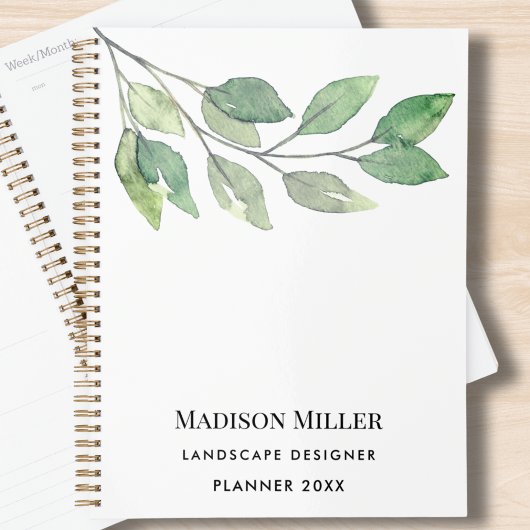 Watercolor Greenery Landscape Designer  Planer