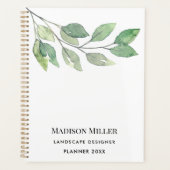 Watercolor Greenery Landscape Designer  Planer (Vorderseite)