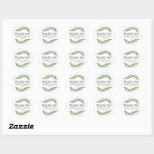 Watercolor Greenery Leaf Wedding Danke Sticker (Blatt)