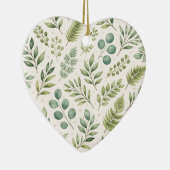 Watercolor Greenery Pattern | Botanical Leaves Keramik Ornament (Rechts)
