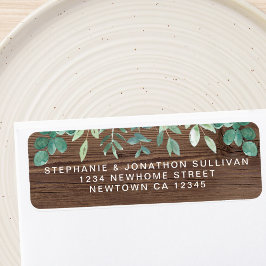 Watercolor Greenery Return Address