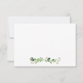 Watercolor Greenery Sonnenblumen Goldene Hochzeit RSVP Karte (Rückseite)
