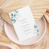 Watercolor Greenery Wedding Invitation Einladung