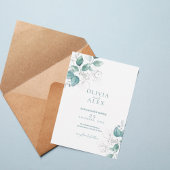 Watercolor Greenery Wedding Invitation Einladung