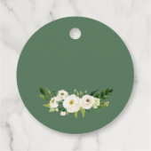 Watercolor Greenery White Floral Vielen Dank Geschenkanhänger (Rückseite)
